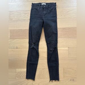 Women’s Madewell Black Distressed Skinny Jeans